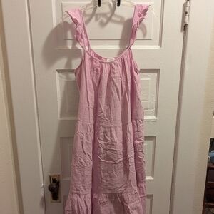 J. Crew Light Pink Ruffle Dress